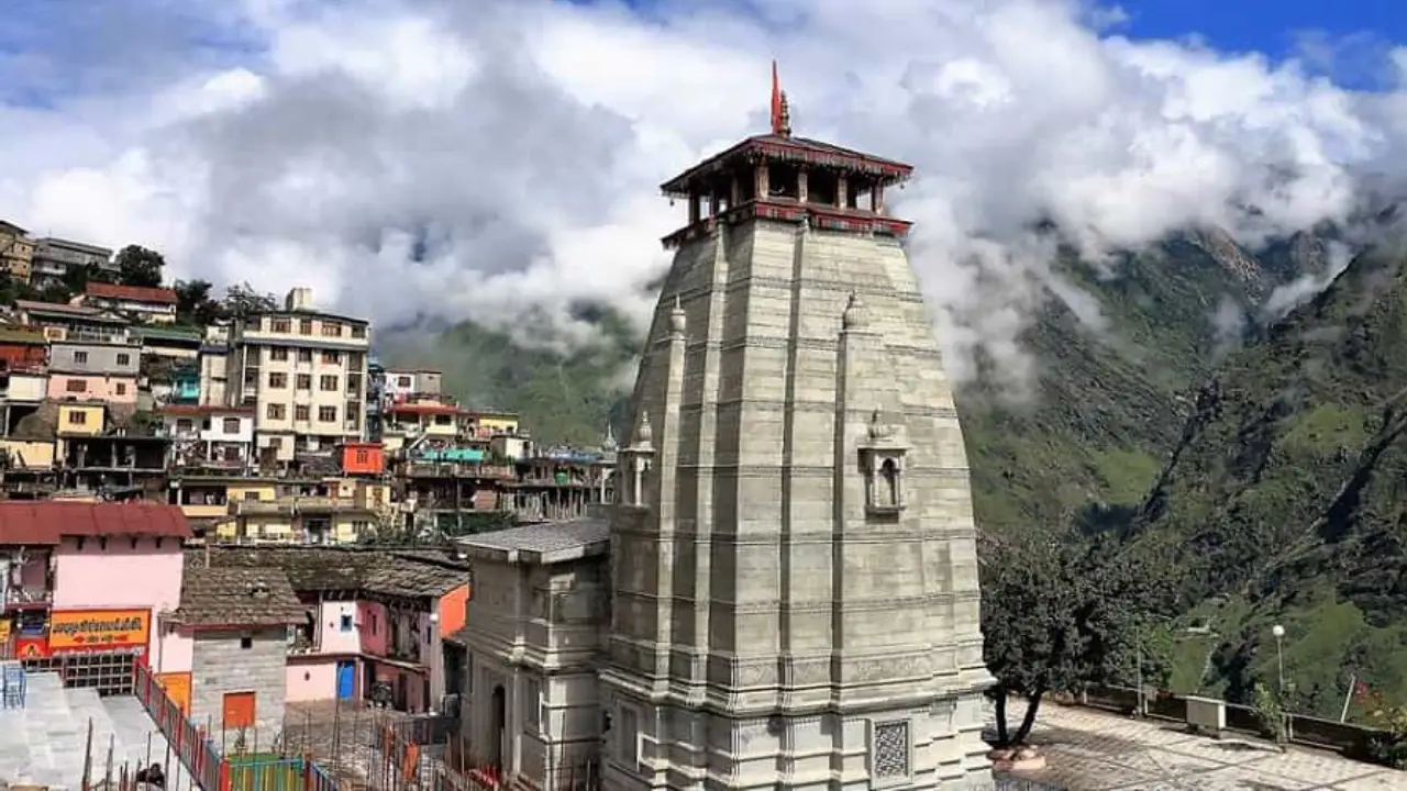 A view of a beautiful temple known as Narasimha temple that comes near Badrinath temple